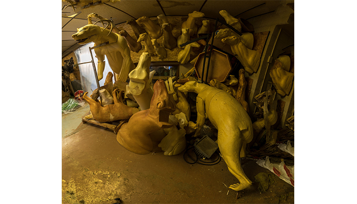 "Taxidermy Forms - right view" taxidermy shop, photo by Alan Powell