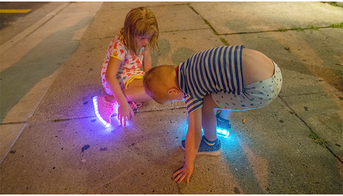 "Night Shoes"  Kids playing on the Sidewalks of Wildwood New Jersey., photo by Alan Powell 2017